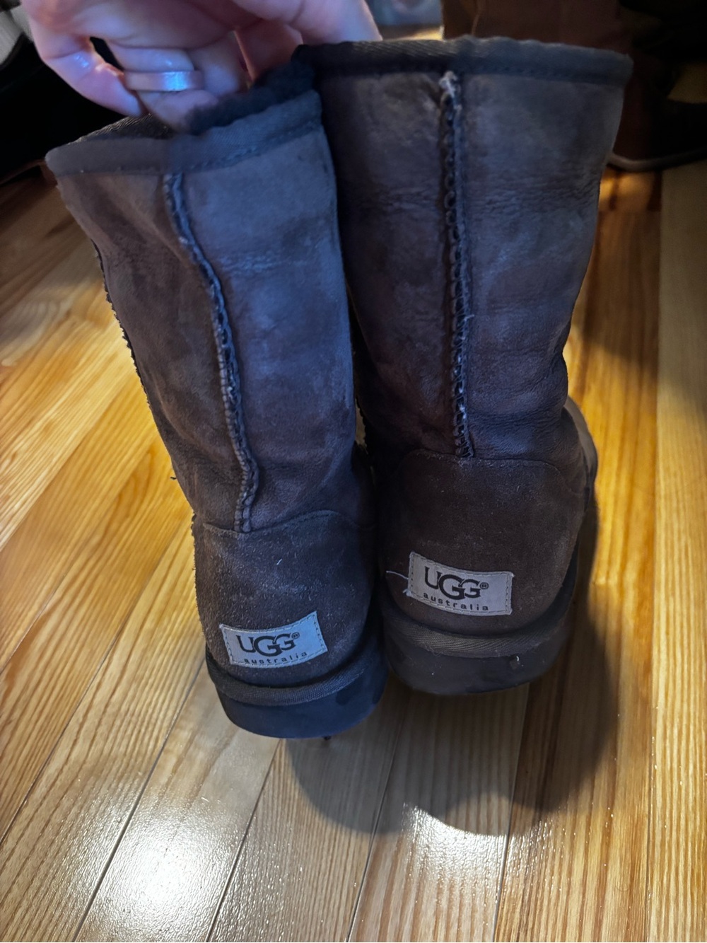 UGG Classic Short Sheepskin Boots - Dark Brown